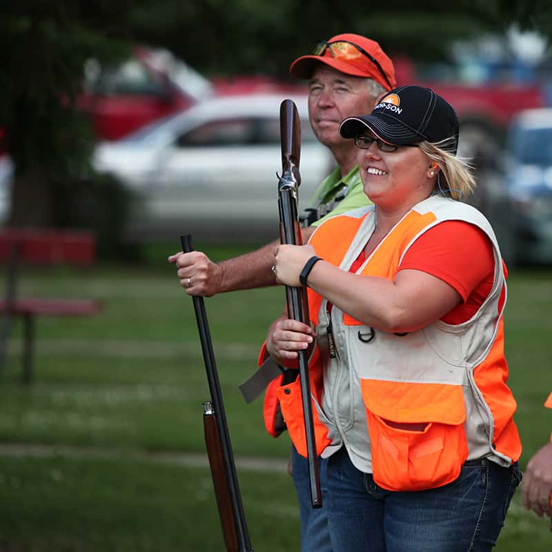 Sporting Clays Summer Fling Men and Women Shooting Clays Square Photo