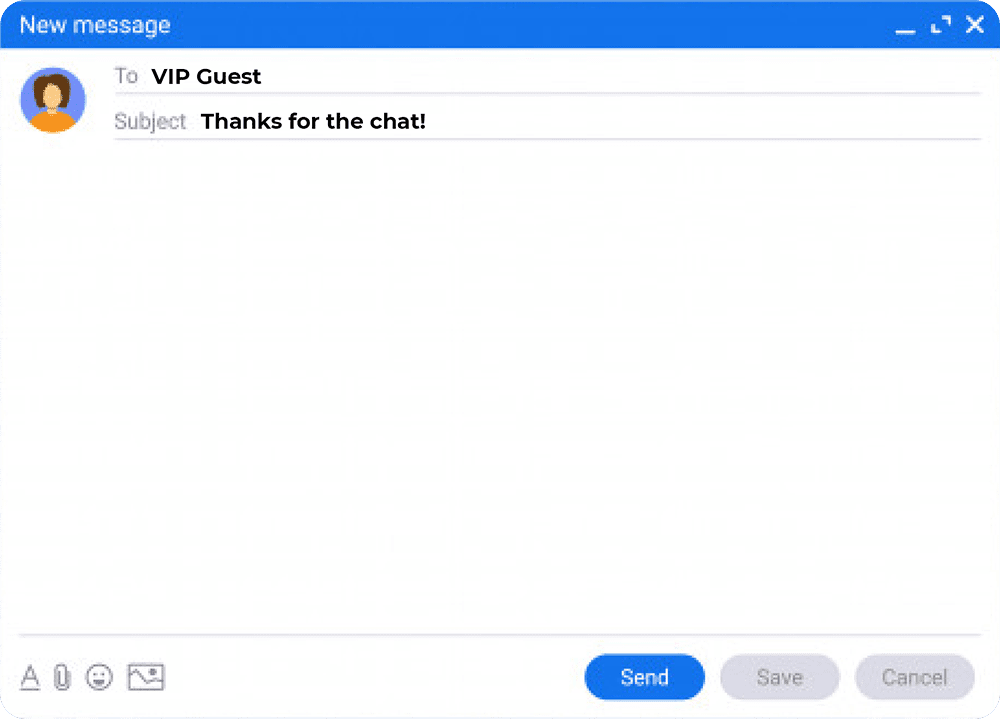 VIP Guest Follow Up After The Show Email Mockup