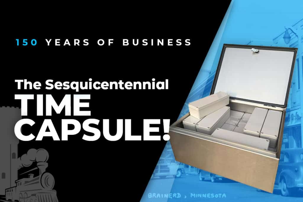 Sesquicentennial Celebration Time Capsule with Heading