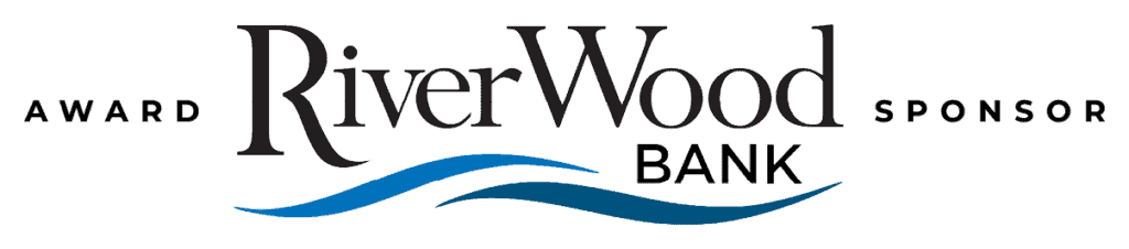 RiverWood Bank Logo Blue and Black, Award Sponsor
