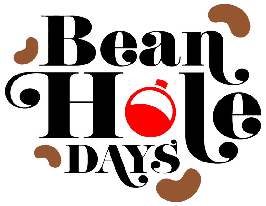 Black, red and brown Bean Hole Days logo