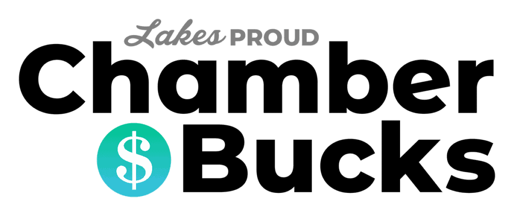 Black and green Lakes Proud Chamber Bucks square logo