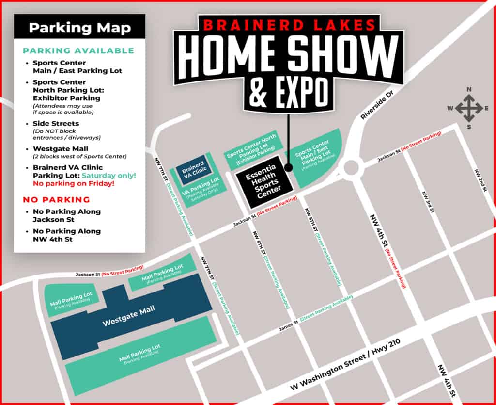 Brainerd Lakes Home Show & Expo 2024 Parking Map