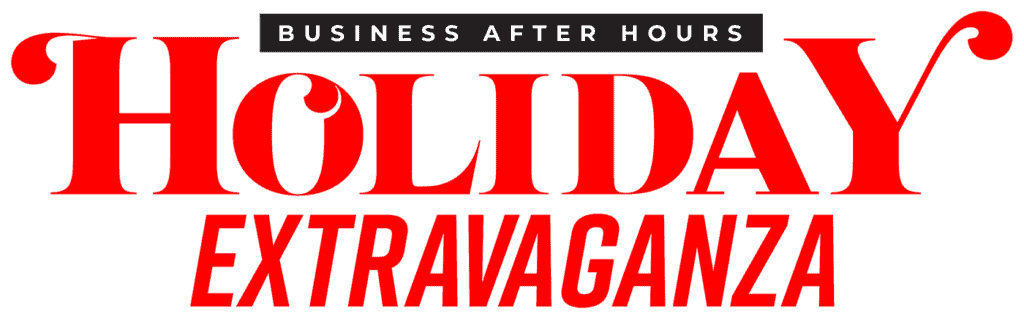 Red and Black Business After Hours Holiday Extravaganza logo